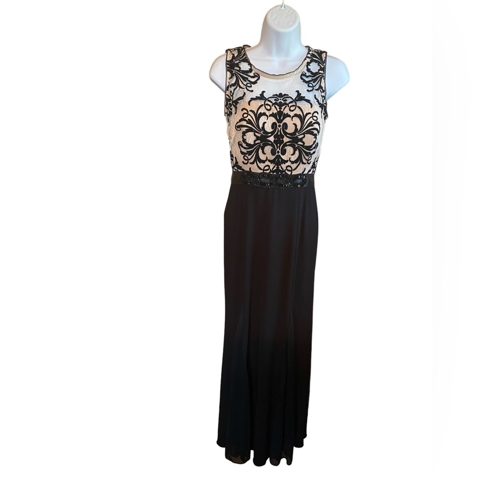Bestsy & Adam Women’s Sleeveless Sheer Floral Laced Dress -Size 2P